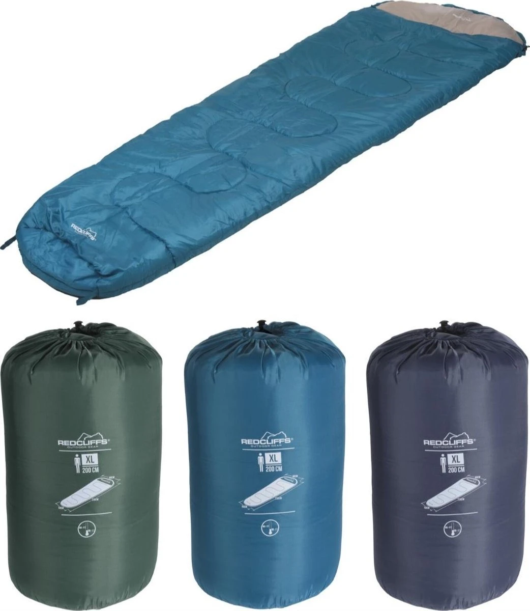 Redcliffs Mummie Slaapzak Groen - 230 X 80 X 50 Cm - Mummieslaapzak Groen - Mummie Slaapzakken Groen - Sleeping Bag Green