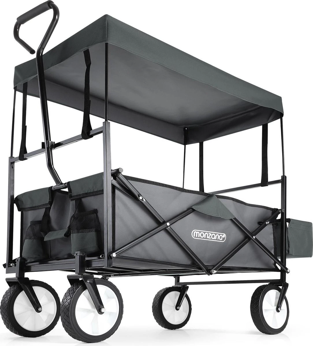 Monzana Bolderkar Opvouwbaar - 100 Liter - Met Afneembaar Dak Grijs