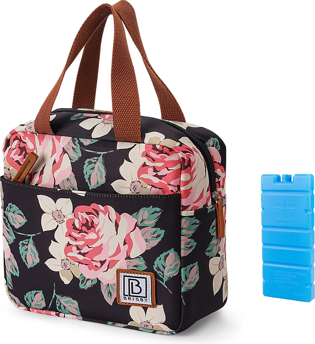 Brisby 4 Laags Geïsoleerde Koeltas - Lunchtas 4 Liter - Bloemetjes