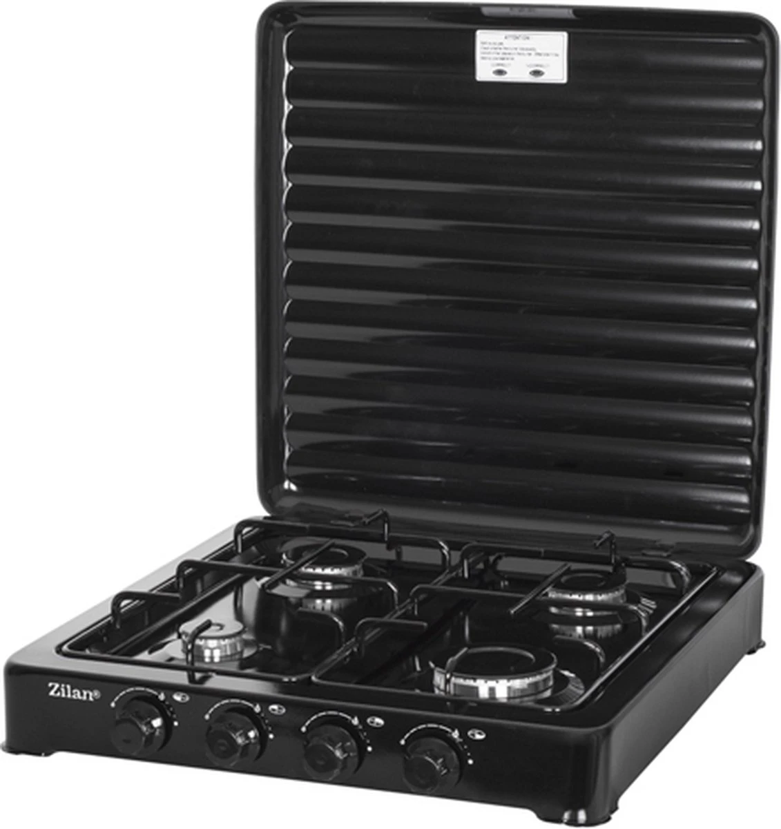 Zilan - Gas Kooktoestel 4 Pits - Campingkooktoestel - Gaskookplaat - Zwart - Afbeelding 7