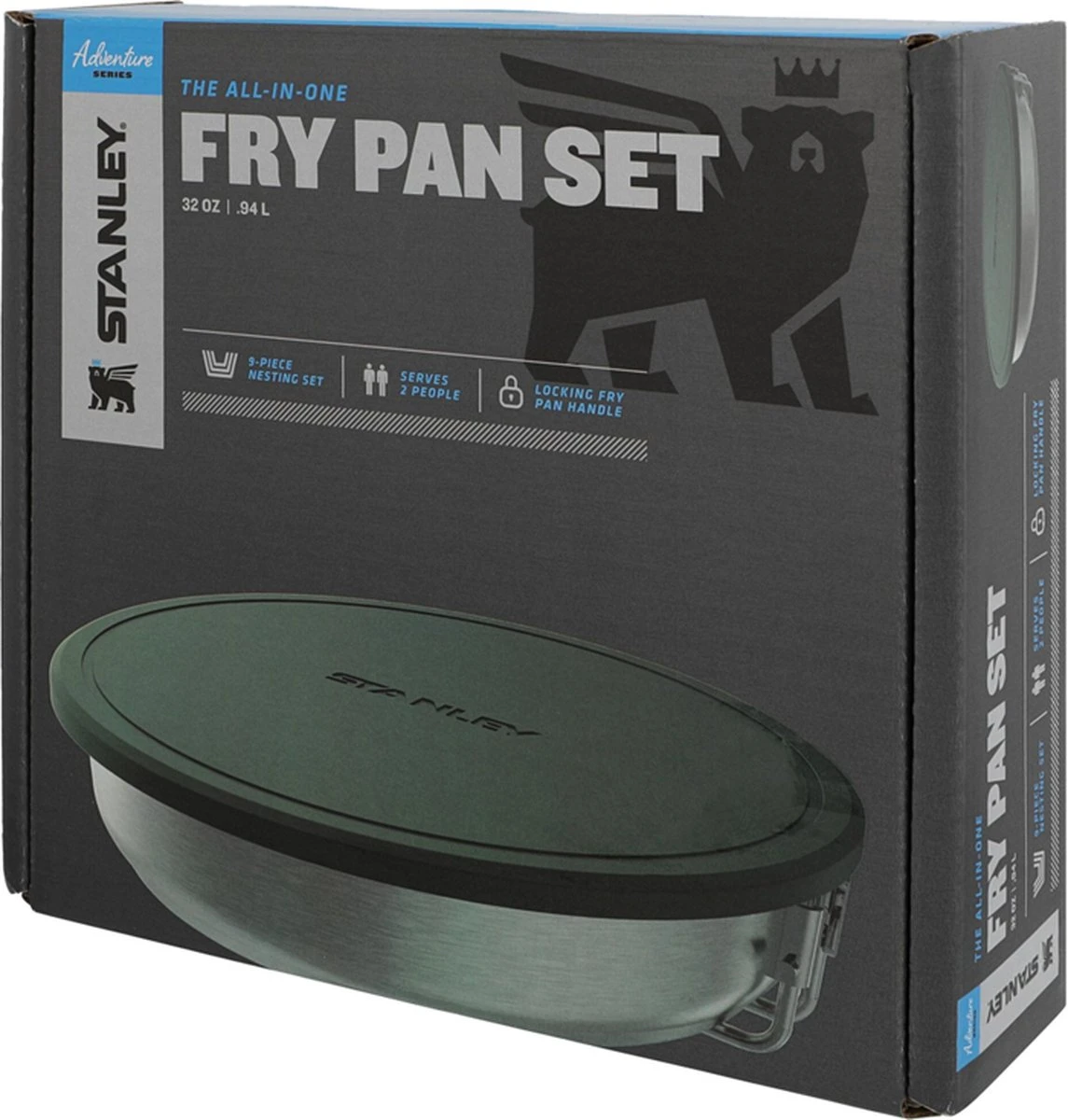 Stanley The All-In_One Fry Pan Set 1 L - Campingkookset - Stainless Steel - Afbeelding 3