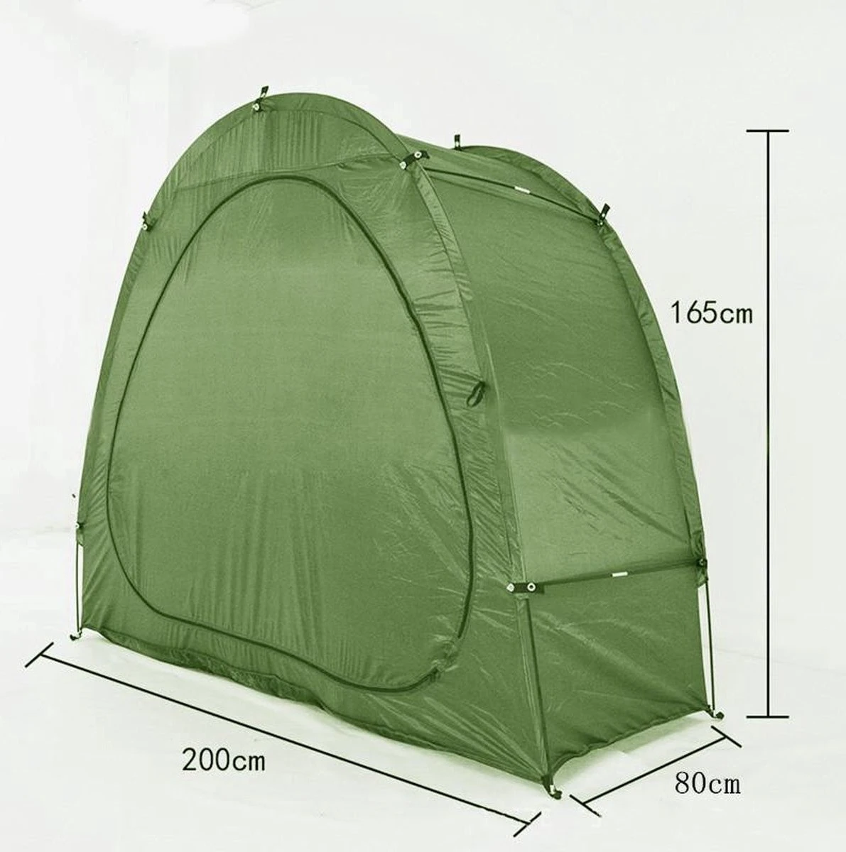 Merkloos Fietstent, Beschermhoes Fietsenschuur, Tent Voor Camping In De Open Lucht-groen 200*80*165CM - Afbeelding 4