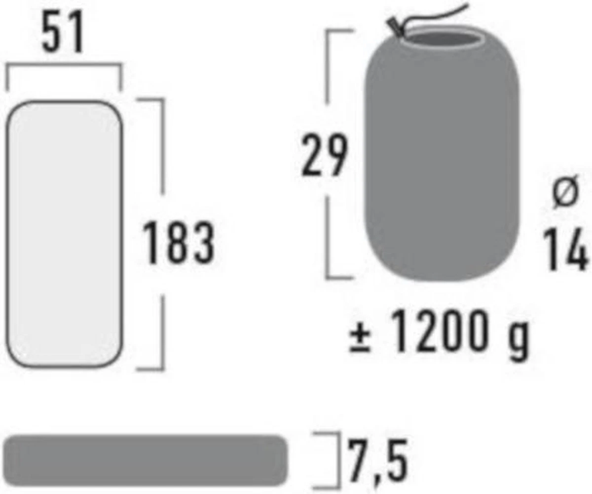High Peak Dayton - Luchtbed - Donkergrijs - Afbeelding 2