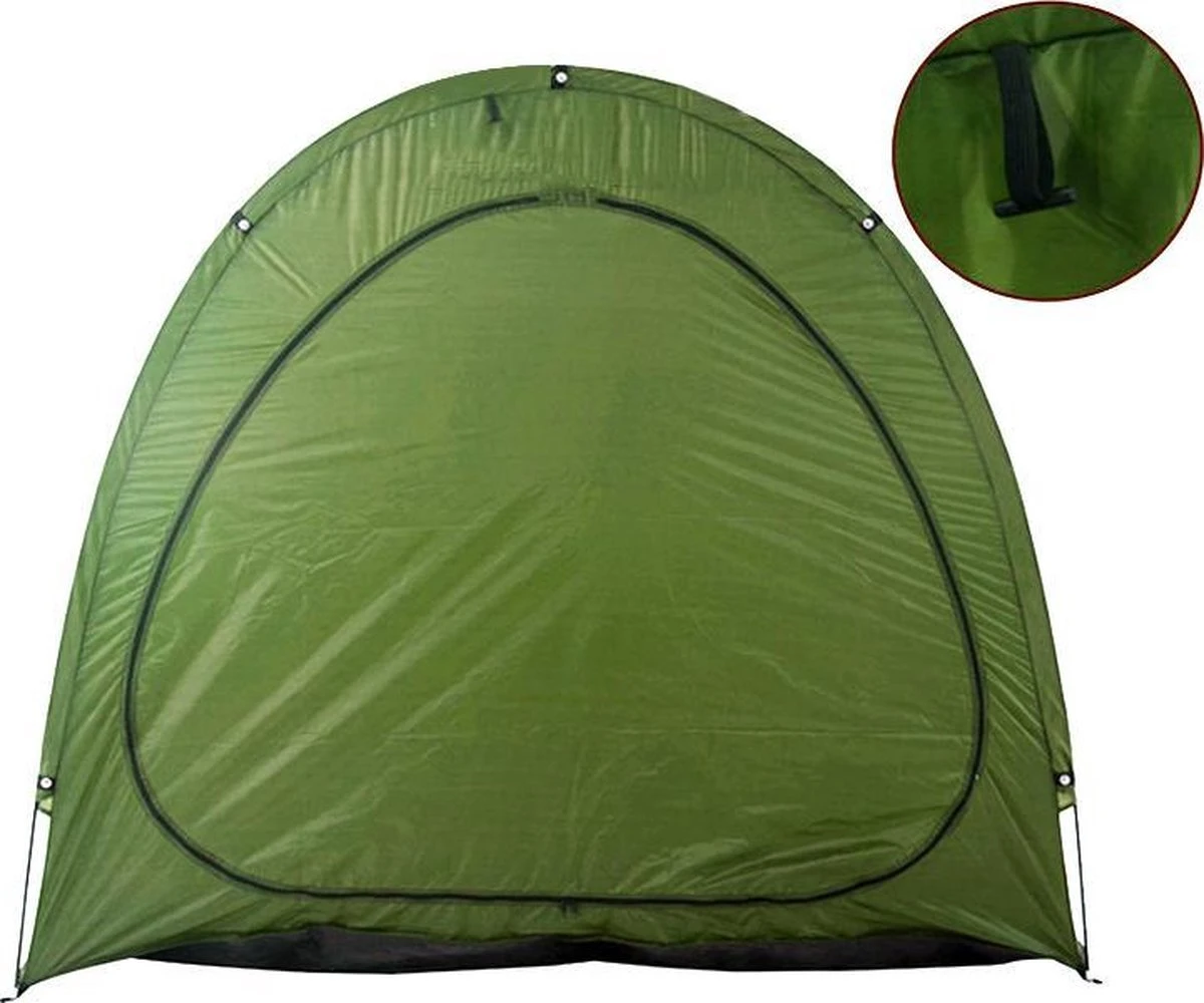 Merkloos Fietstent, Beschermhoes Fietsenschuur, Tent Voor Camping In De Open Lucht-groen 200*80*165CM - Afbeelding 3
