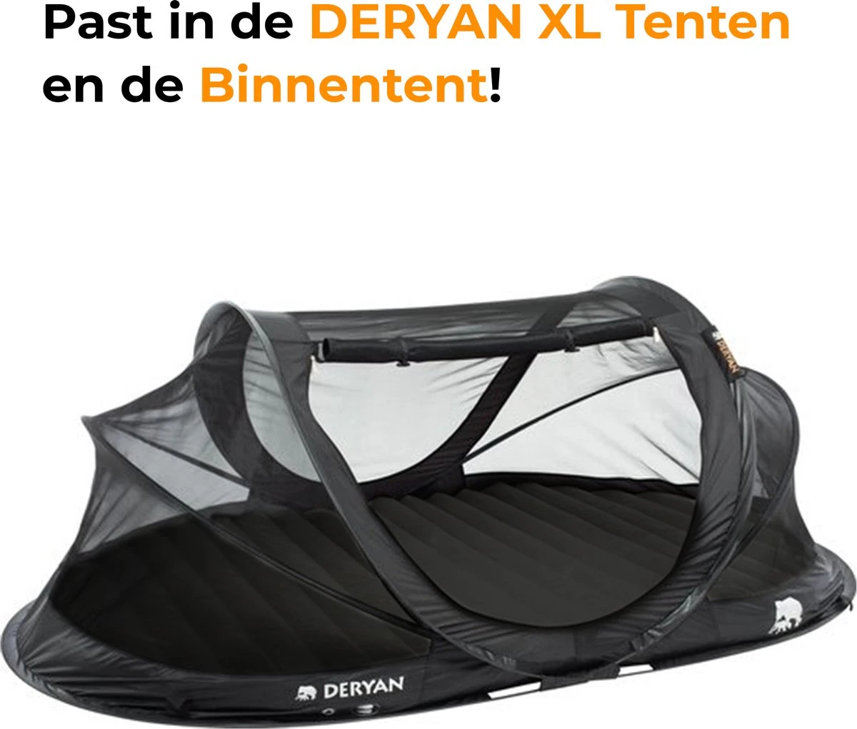 Deryan Cocoon Pop Up Tent - Slaapzak - Luchtbed - Luchtpomp - 4 Persoons - Zilver - Afbeelding 9