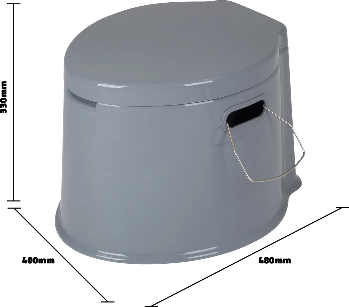 Bo-Camp Draagbaar Camping Toilet - 7 Liter - Grijs - Afbeelding 13