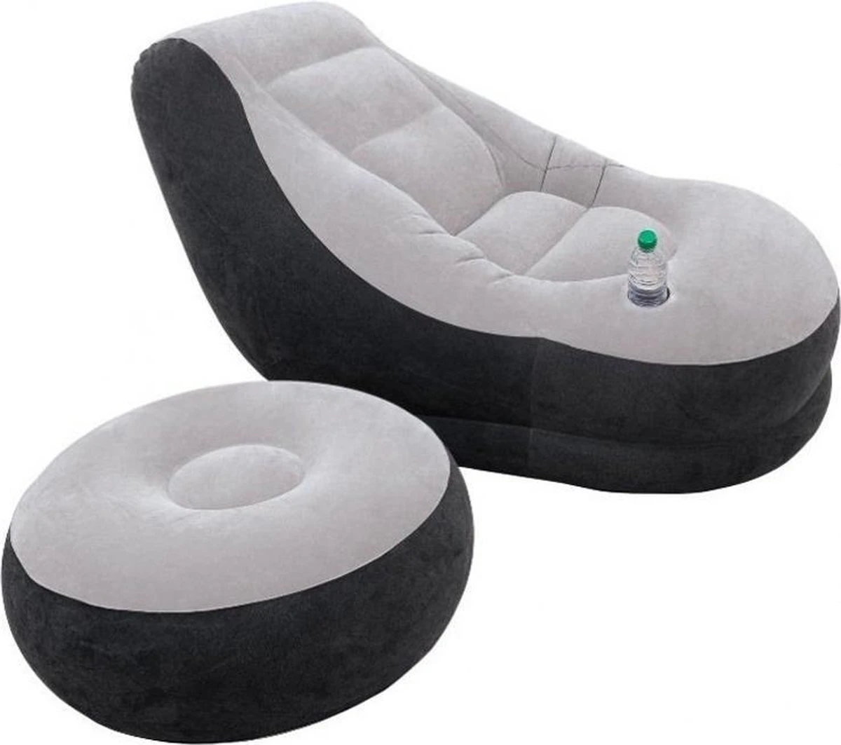 Intex Lounge Stoel - Ultra Lounge - Opblaasbaar - Grijs/zwart - Afbeelding 9
