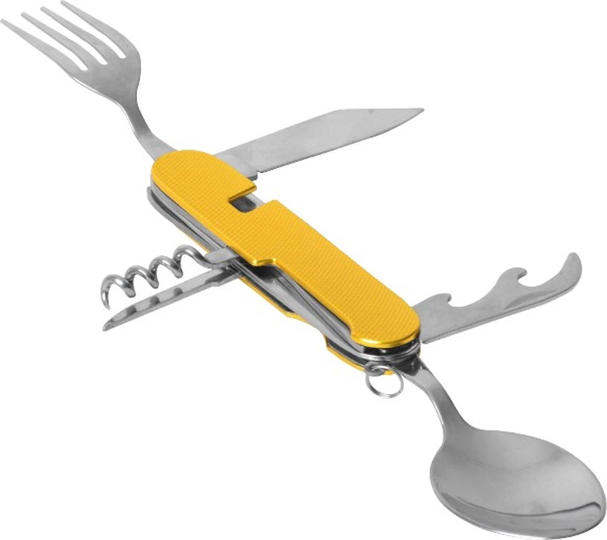 Merkloos Bestek - All -In-One Vork / Lepel / Mes / Flesopener/ Tirbuson - Blauw - Afbeelding 5