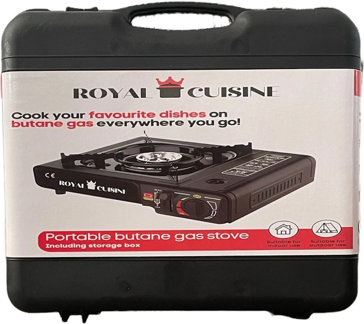 Draagbaar Camping Kookstel 1-Pits - Kooktoestel Kampeer Kookstel - Gasstel Gasfornuis Gaspit - Gas Kookplaat