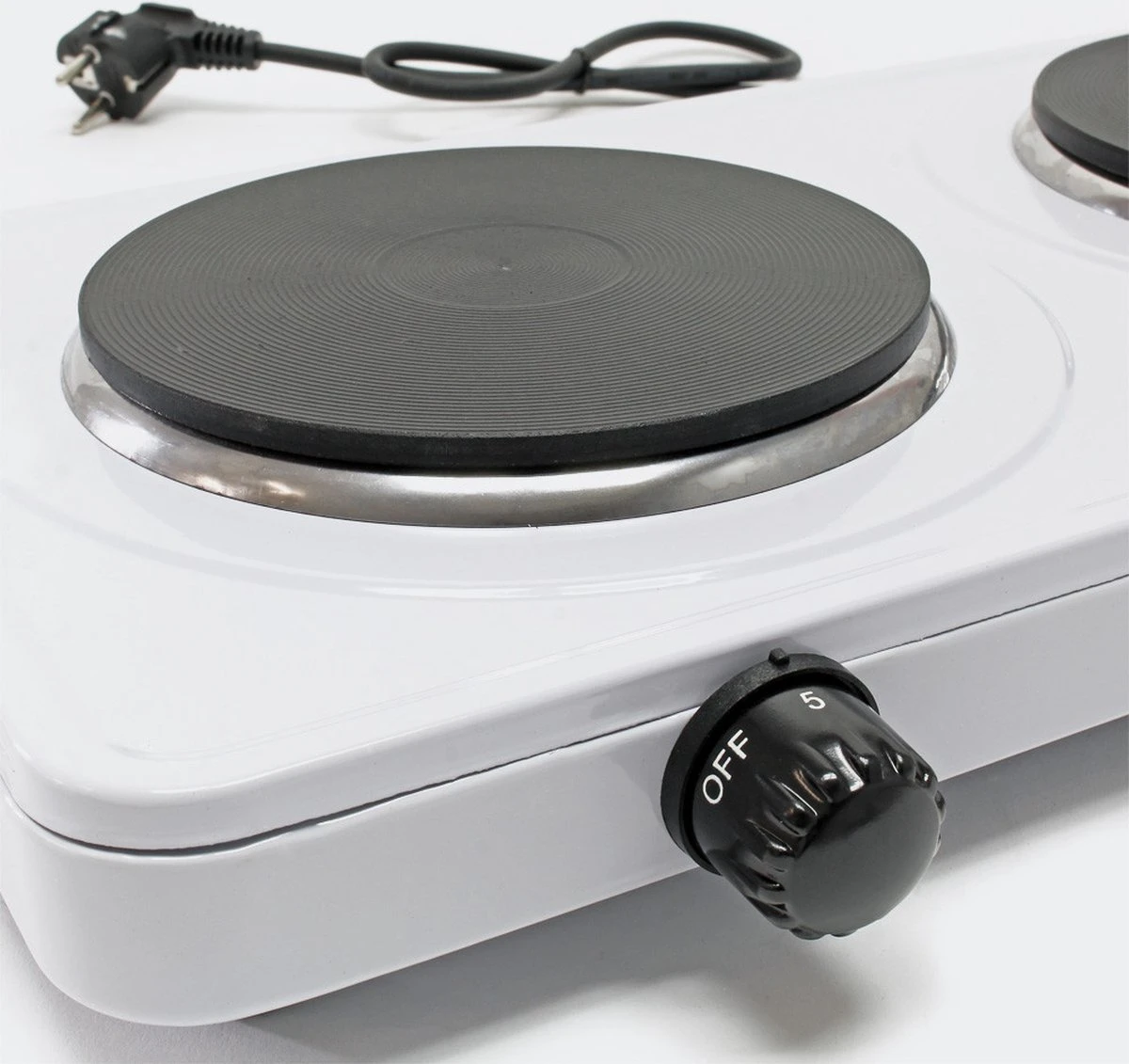 Dubbele Elektrische Kookplaat 2-Pits - Losse Camping Kookstel Fornuis - Kooktoestel Kampeer Kookstel - Afbeelding 2