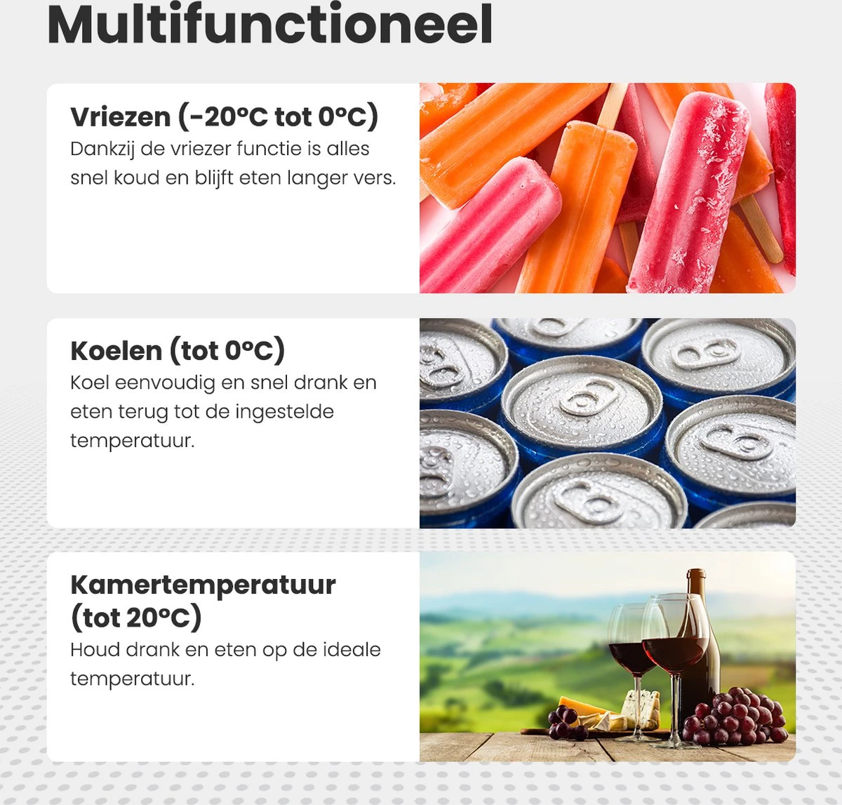 Auronic Elektrische Koelbox - 49.5L - Compressor - 12V En 240V - Grijs - Afbeelding 5