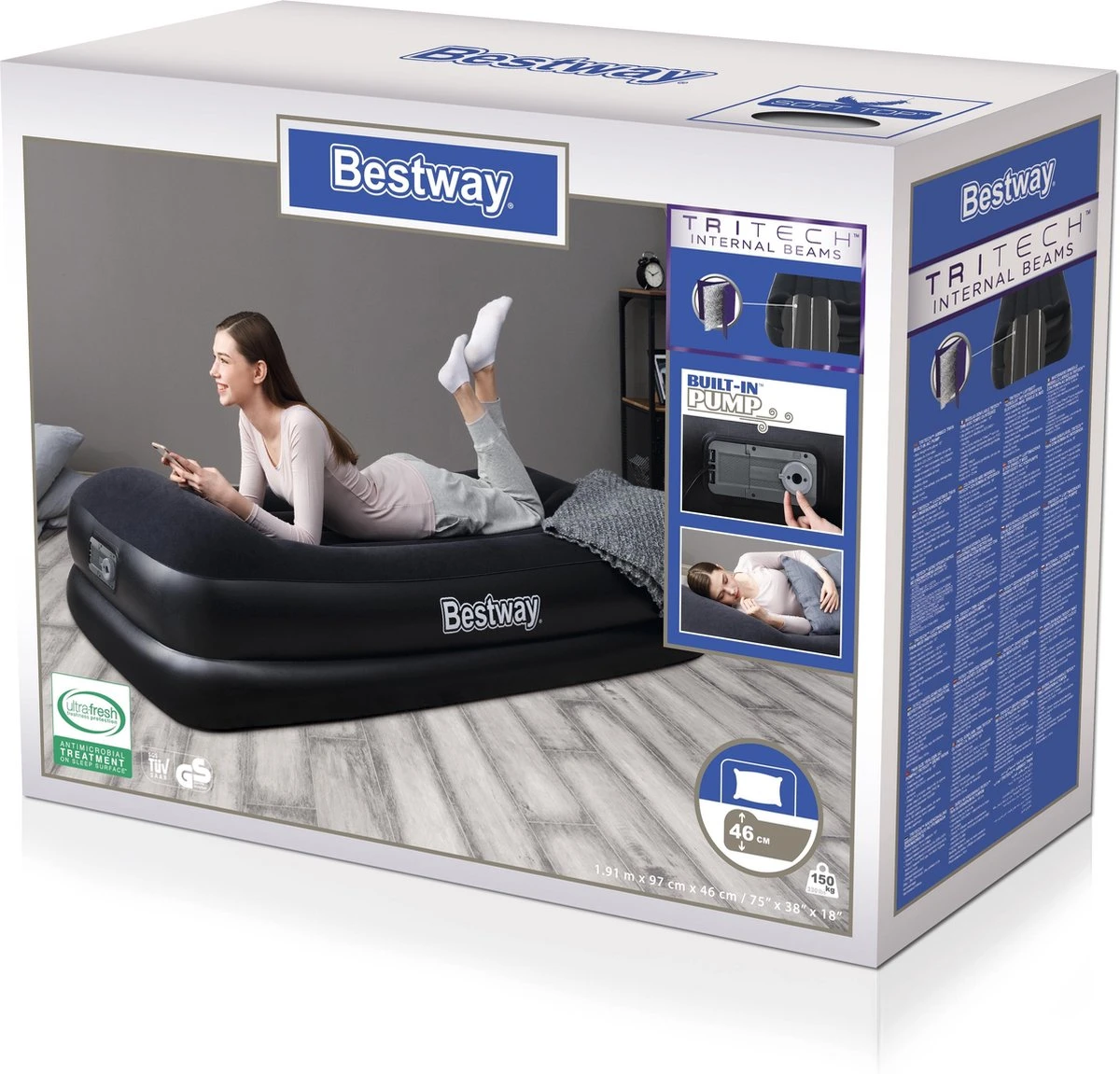 Bestway Tritech Premium Luchtbed - 1-persoons - 191x97x46 Cm - Afbeelding 11