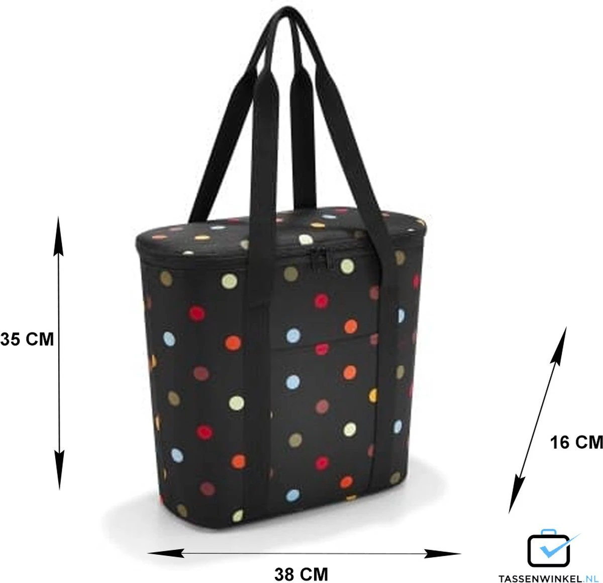 Reisenthel Thermoshopper Koeltas - 15L - Dots Zwart - Afbeelding 9