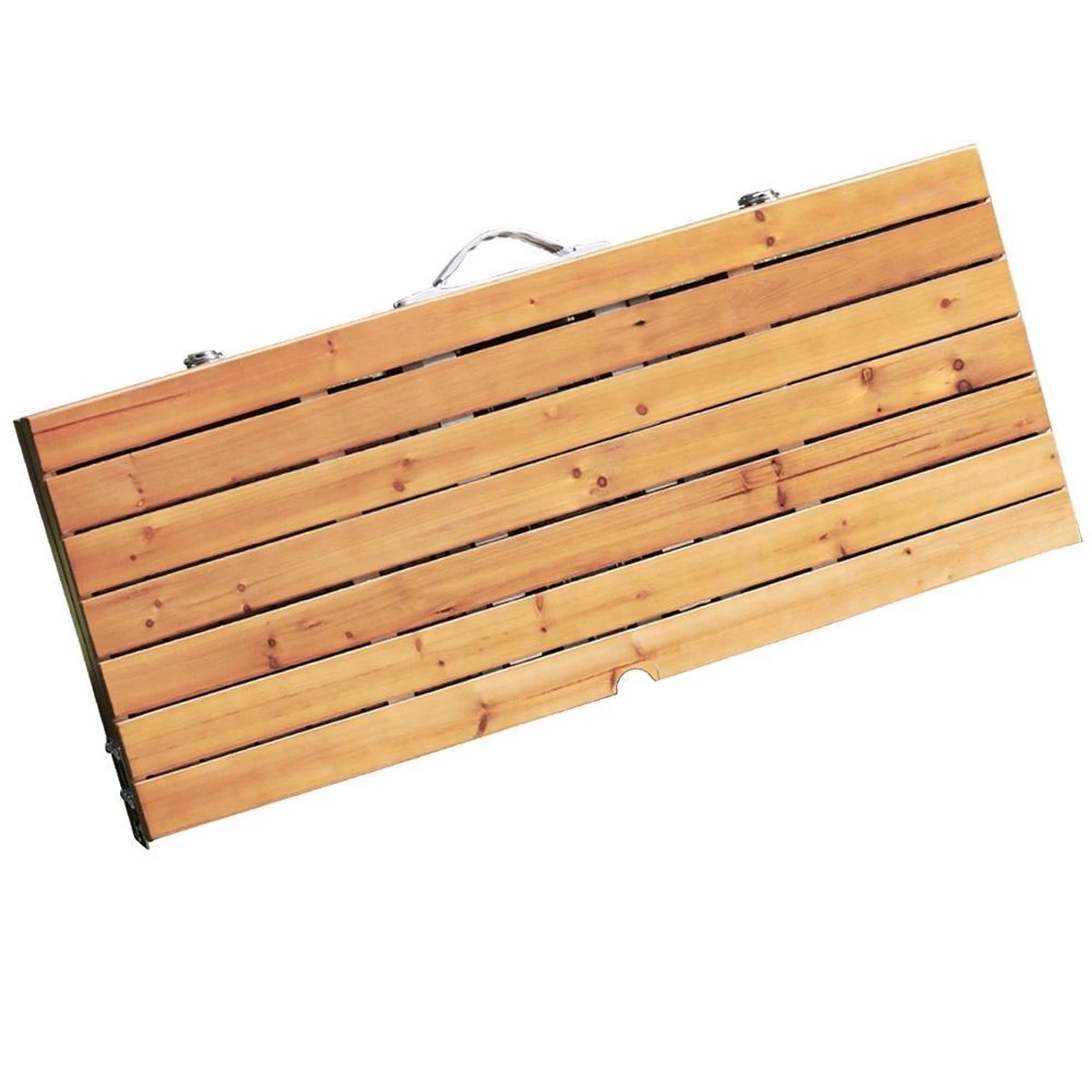 Merkloos Deuba Picknicktafel Campingtafel - Opvouwbaar Voor 4 Personen - Hout En Aluminium - Afbeelding 6