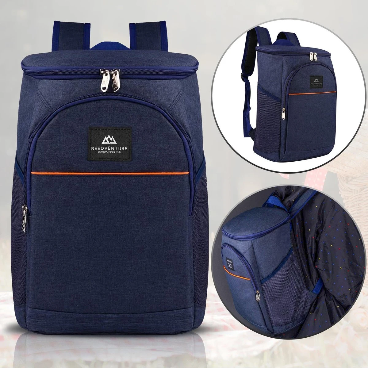 Needventure Koeltas - Lunchtas - Koelrugtas - Picknicktas - 20 Liter - Flessenhouder - Bieropener - Blauw - Afbeelding 6