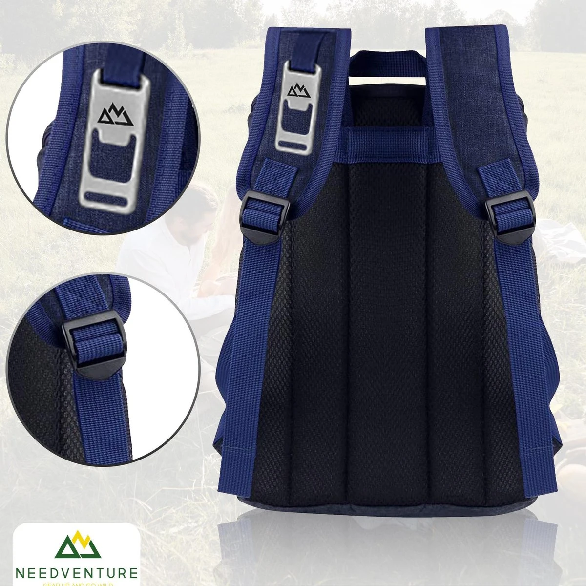 Needventure Koeltas - Lunchtas - Koelrugtas - Picknicktas - 20 Liter - Flessenhouder - Bieropener - Blauw - Afbeelding 7