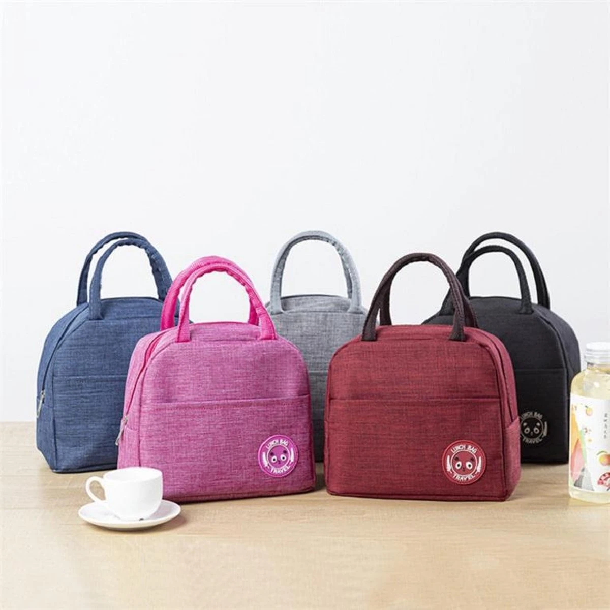 Koeltas - Lunchtas - Volwassenen En Kinderen - Compact & Handig: Zomer - Picknick -School - Lunch - Werk - Klassiek Zwart - Afbeelding 3