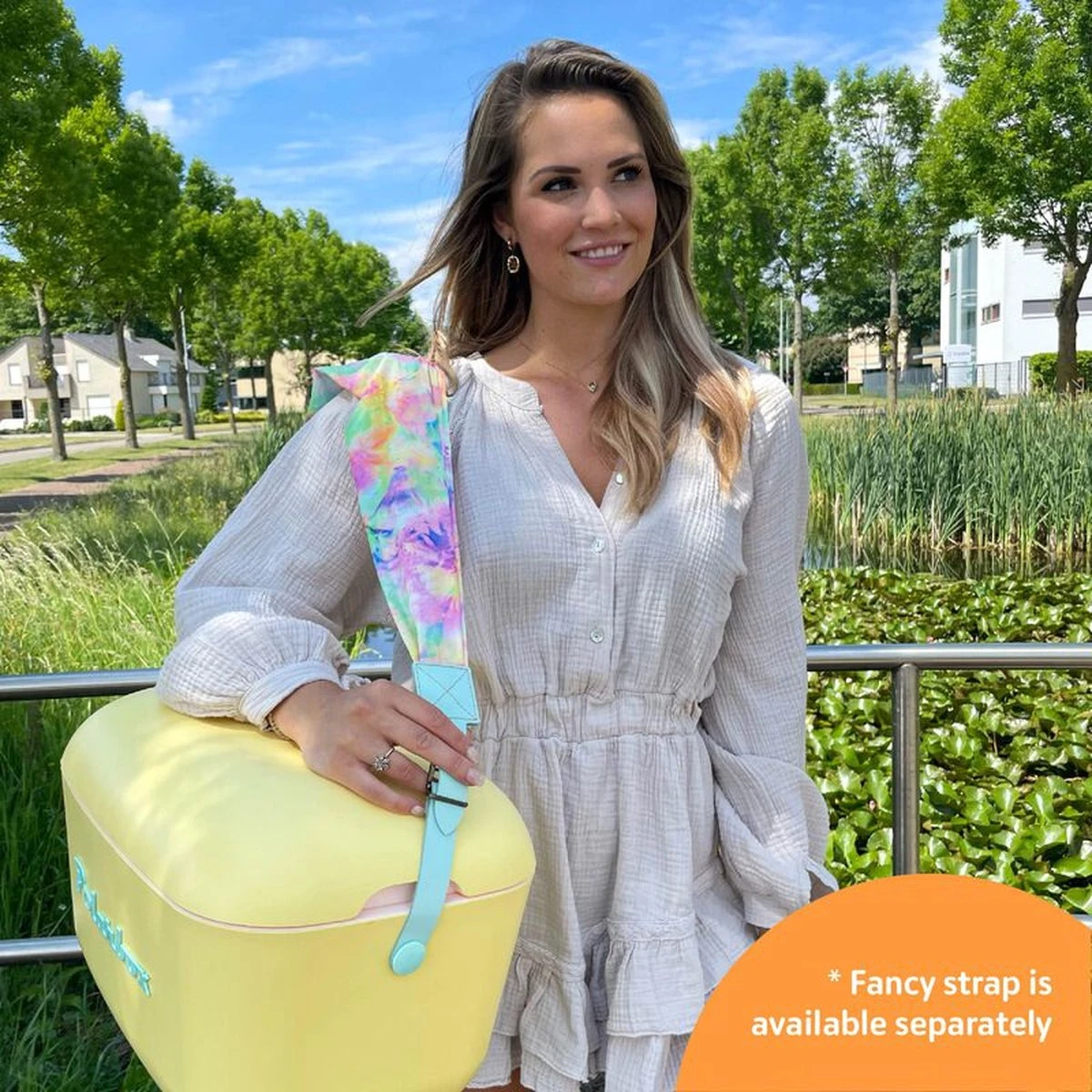 Merkloos Polarbox - Koelbox - Met Schouderband - Geel - 20 Liter - 45x30x(H)27cm - Afbeelding 3