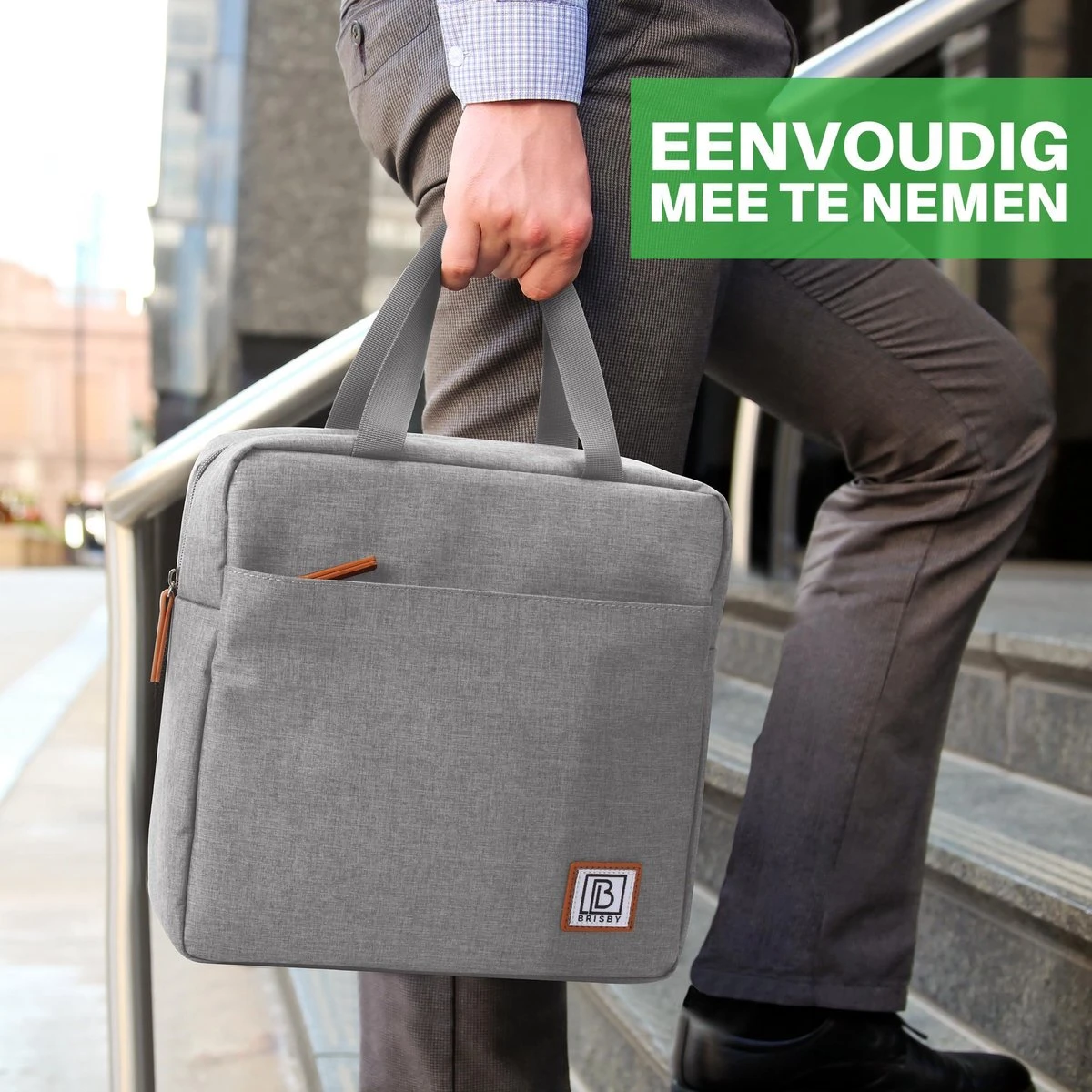 Brisby 4 Laags Geïsoleerde Koeltas - Lunchtas 7 Liter - Lichtgrijs - Afbeelding 5