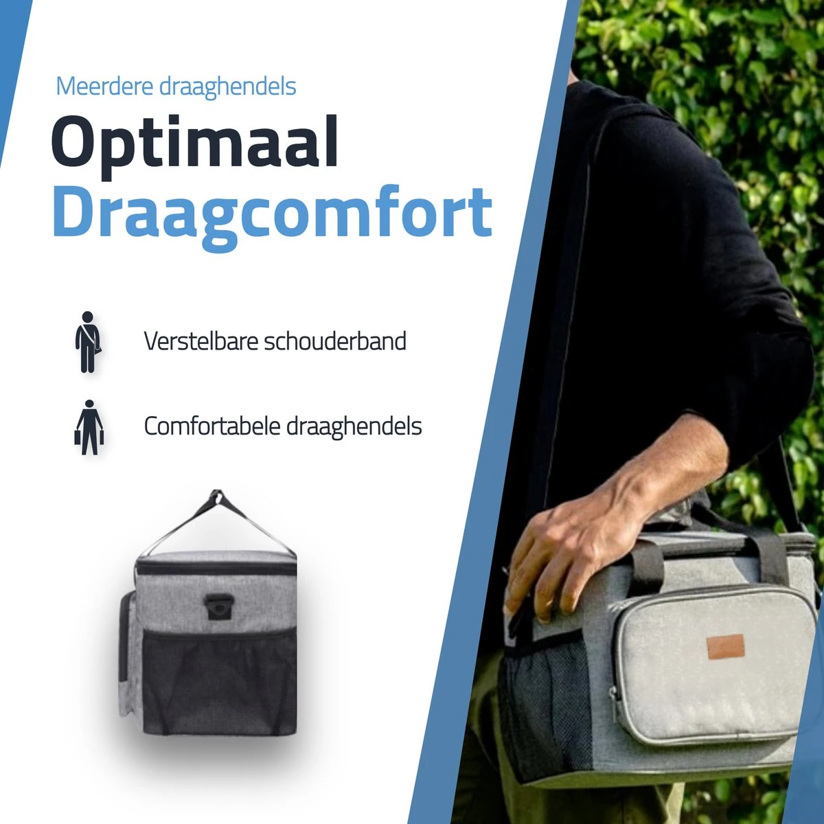 GOAT Outdoor 4 Laags Geïsoleerde Koeltas - Lunchtas 15 Liter - Grijs - Excl. Koelelementen - Afbeelding 7
