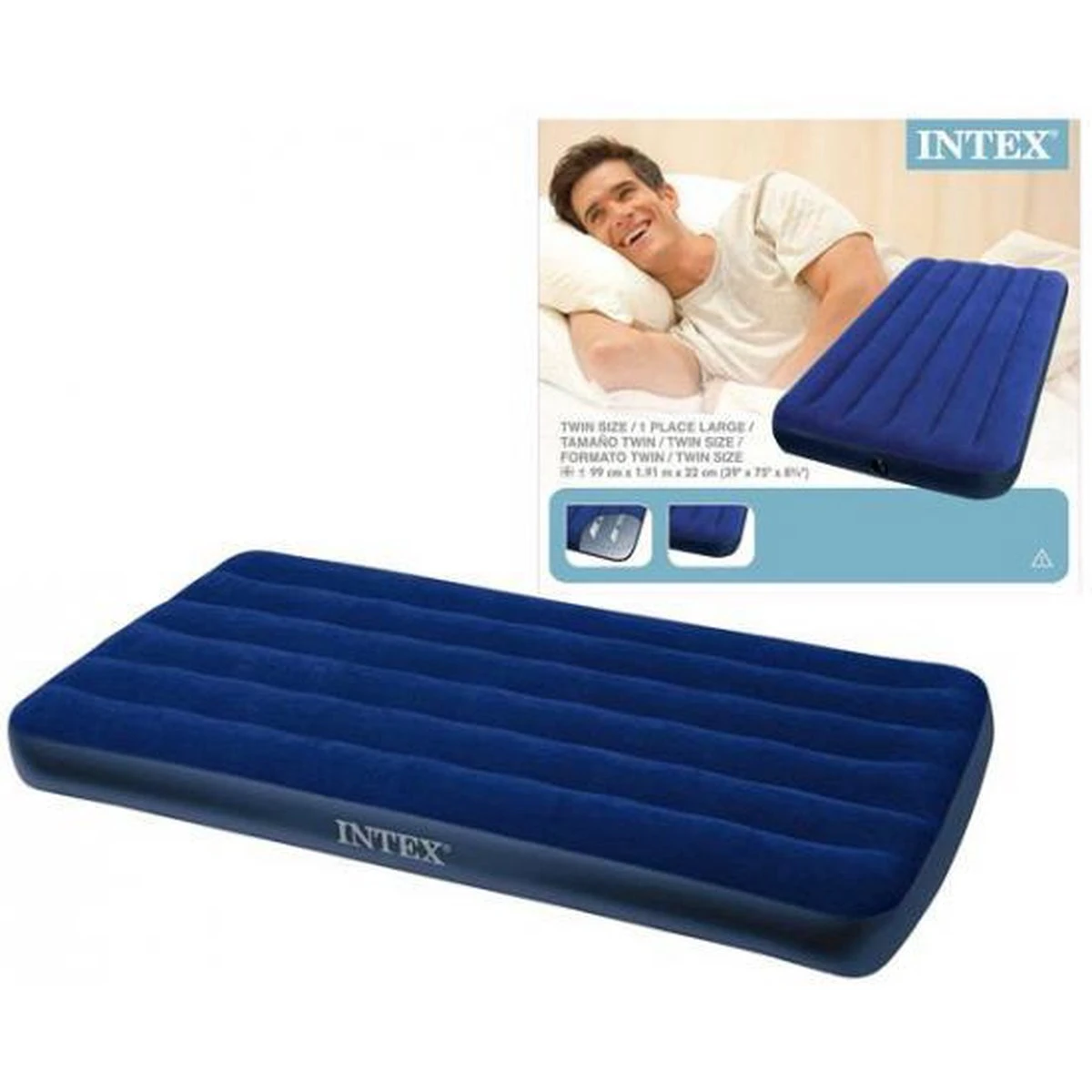 Intex Downy Twin Luchtbed - 1-persoons - 191x76x22 Cm - Afbeelding 18