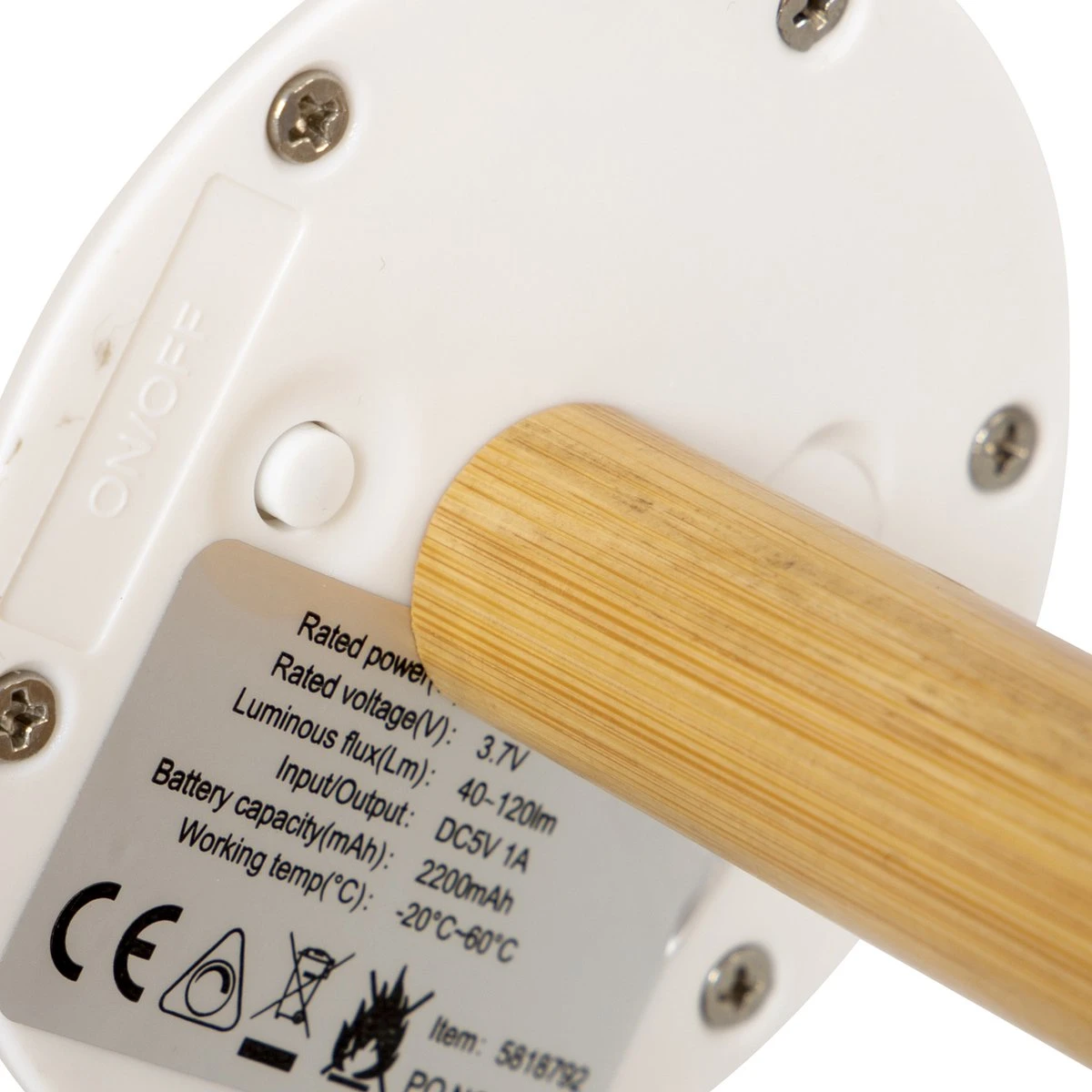 Bo-Camp - Urban Outdoor - Tafellamp Met Kap - Cambridge - M - 150 Lumen - Oplaadbaar - Afbeelding 2