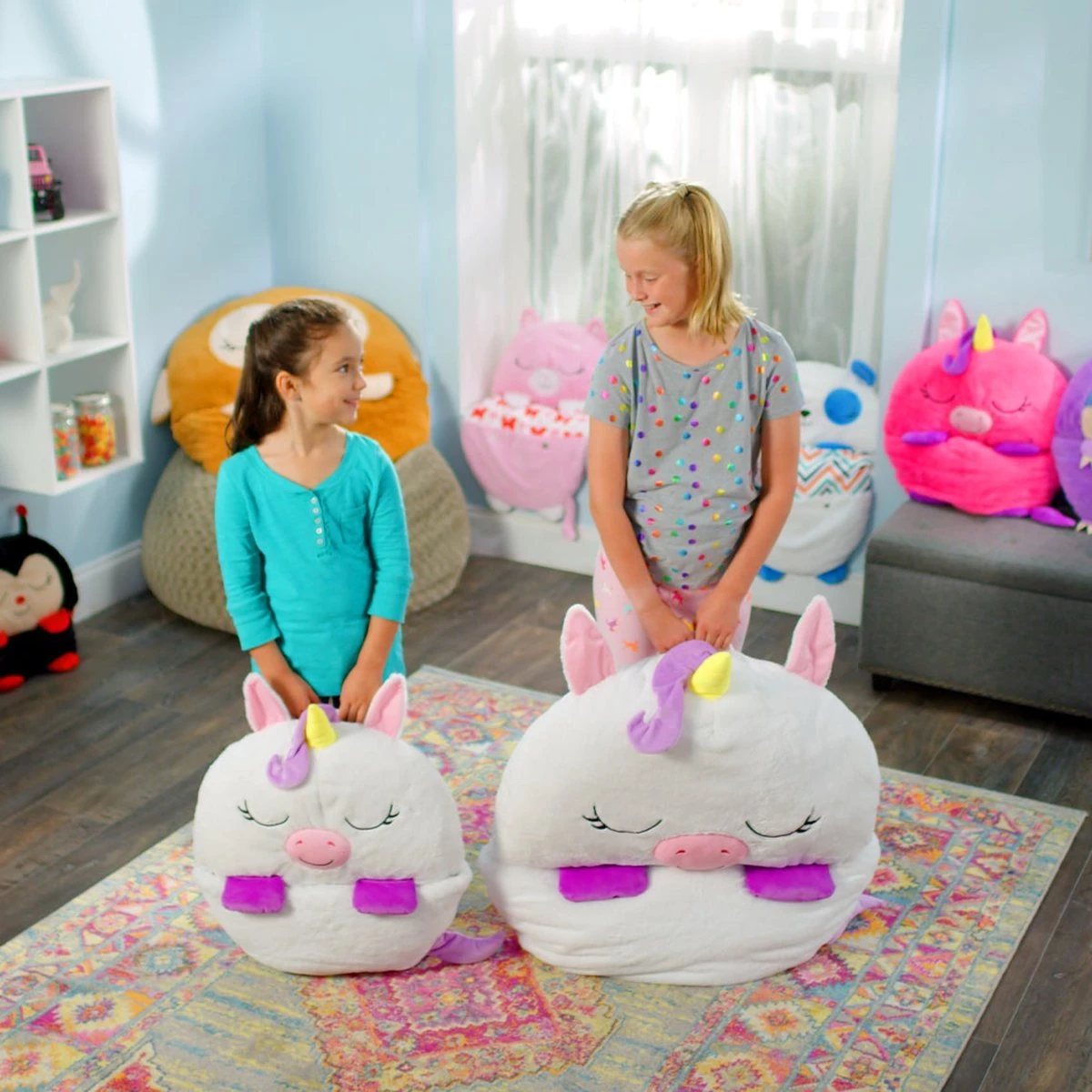 Mediashop Happy Nappers Kinderslaapzak - 2-in-1 Zachte Knuffel En Zomerslaapzak - Roze Eenhoorn Motief Voor Kinderen Van 3 Tot 6 Jaar - Afbeelding 2