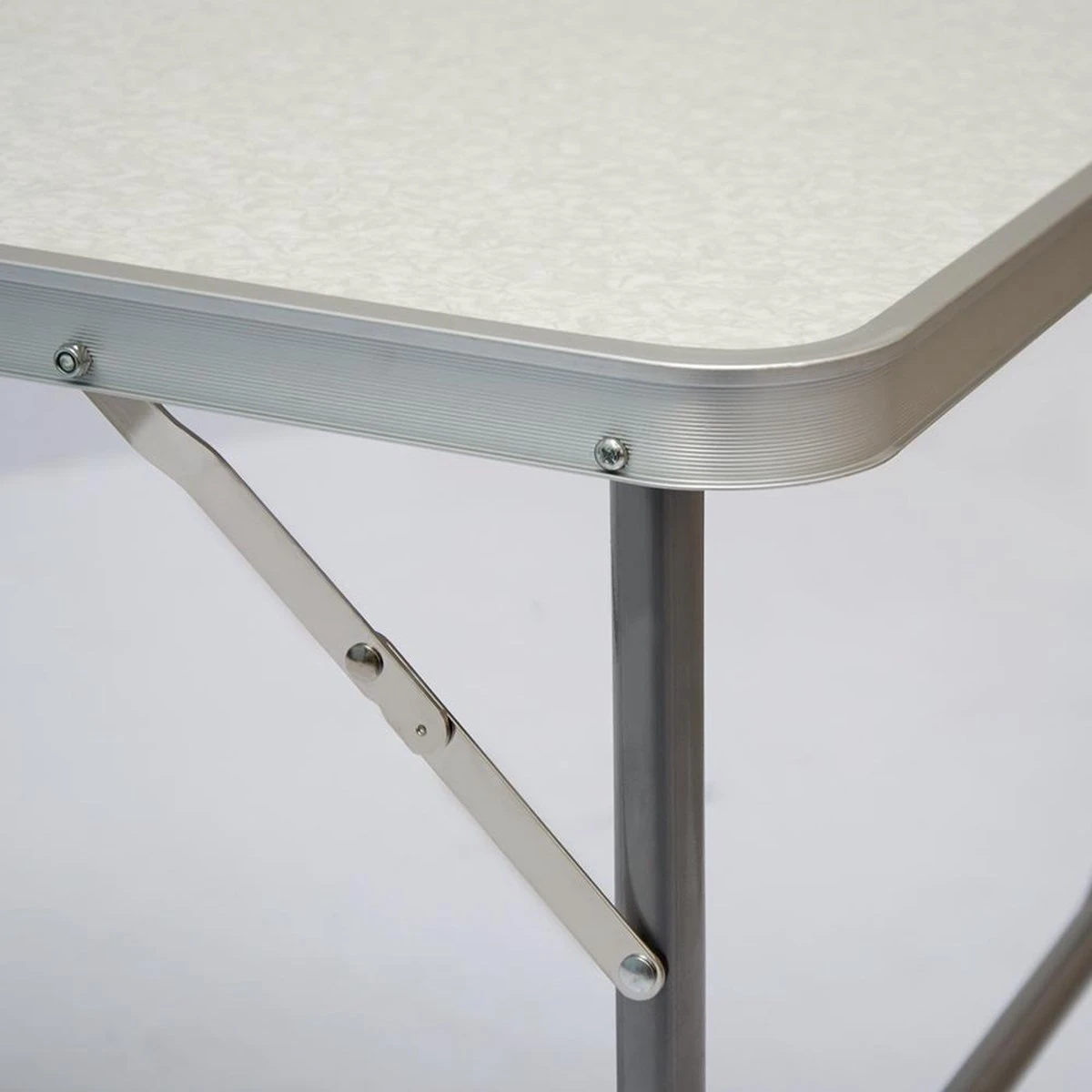 Alu Campingtafel 70x55cm - Inklapbbar Kampeertafel - Picknicktafel Licht Vouwtafel Klaptafel Grijs - Afbeelding 4