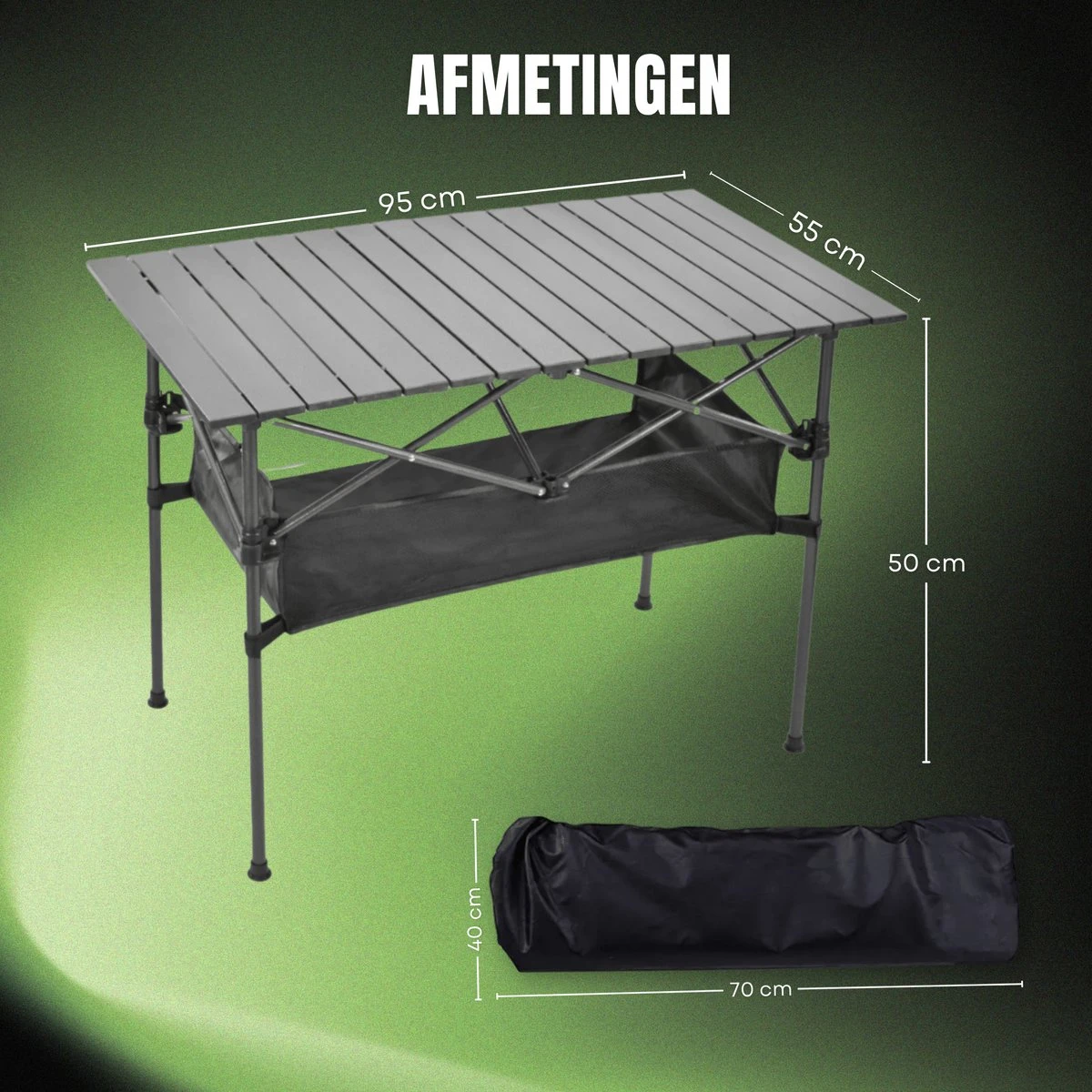 Campingtafel Inklapbaar En Opvouwbaar - Kampeertafel - Lichtgewicht Hittebestendig - Afbeelding 8