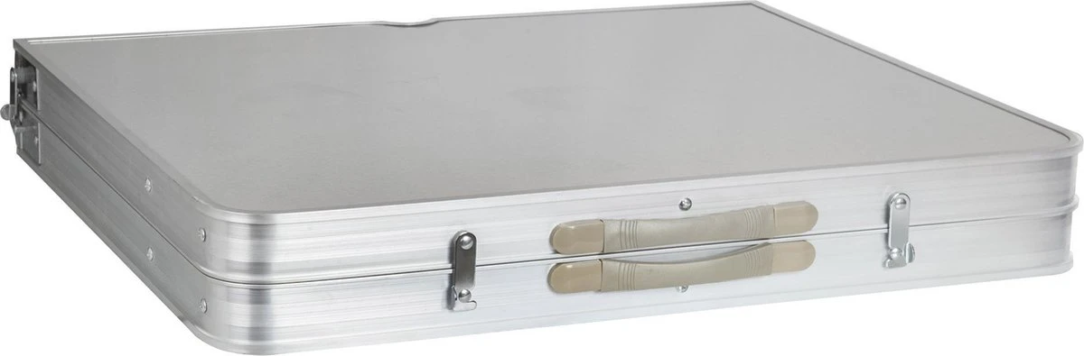 Capture Outdoor, "Camp6 AL-120L" Luxe Inklapbare Stabiele Kampeertafel, Voor 6 Personen, Aluminium, 70x120cm, Aluminium Vierkante Poten, In De Hoogte Regelbaar, Inklapbaar In Een Draagbare Koffer Formaat, Met Steun Voor Parasol, … - Afbeelding 2