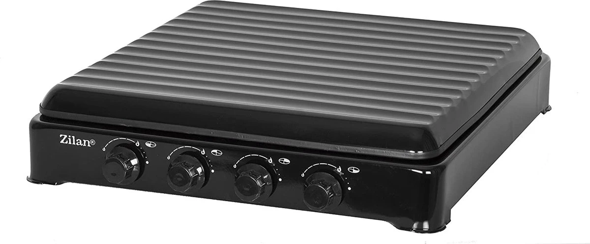 Zilan - Gas Kooktoestel 4 Pits - Campingkooktoestel - Gaskookplaat - Zwart - Afbeelding 2