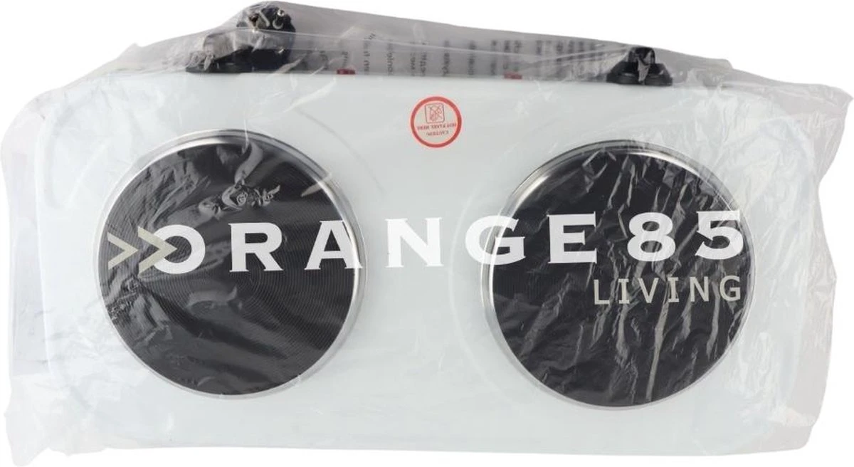 Orange85 Kookplaat - Elektrisch - 2 Pits - Kampeer Accessoires - Wit - 48x27x5cm - Metaal - Fornuis - Vrijstaand - Afbeelding 7