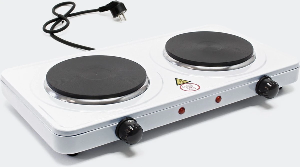 Dubbele Elektrische Kookplaat 2-Pits - Losse Camping Kookstel Fornuis - Kooktoestel Kampeer Kookstel - Afbeelding 4