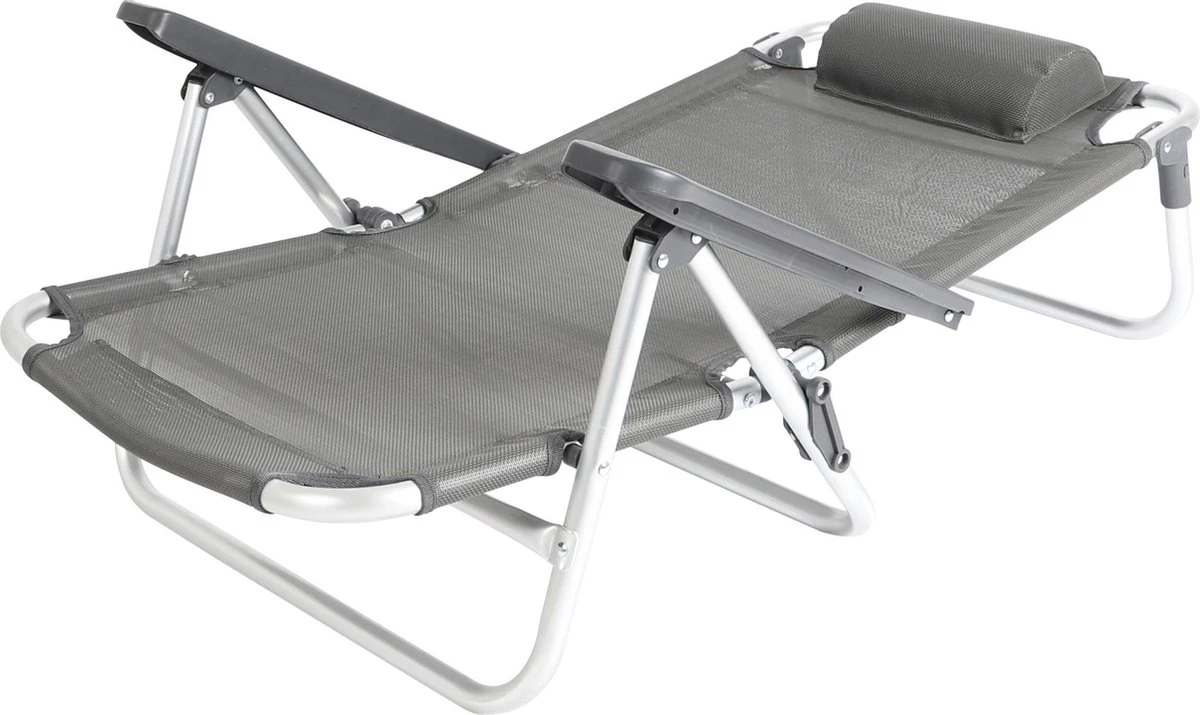 Bo-Camp Beach Chair - Monaco - Aluminium - Grijs - Afbeelding 8