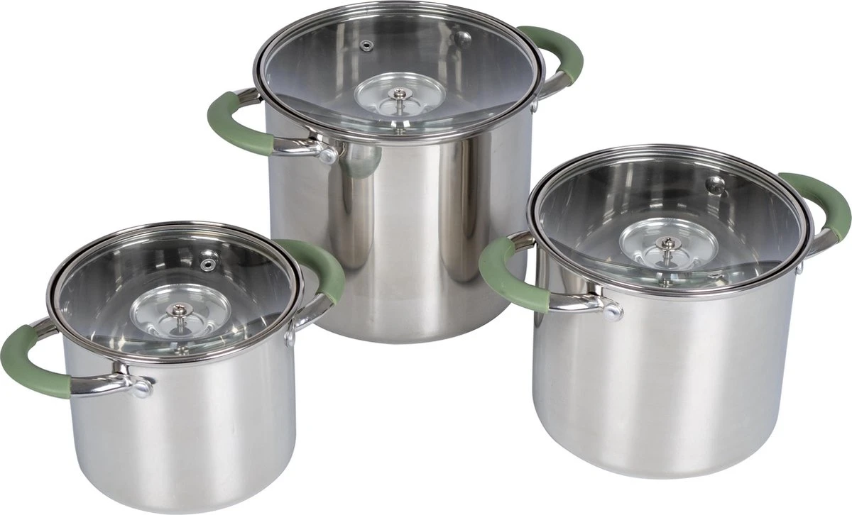 Bo-Camp - Pannenset - Elan Plus - 3-Delig - RVS - Afbeelding 4