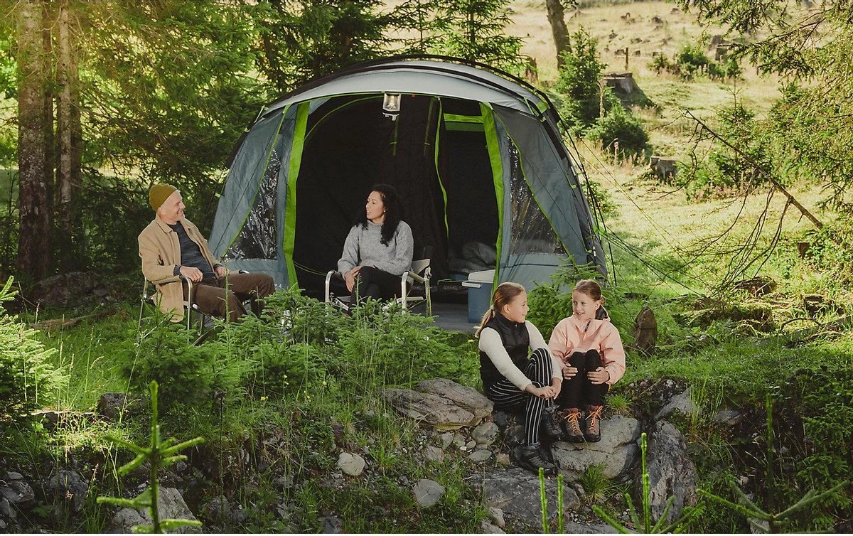 Coleman Vail 4 Tunneltent - Familie Tent - 4-Persoons - Grijs/Groen - Afbeelding 5