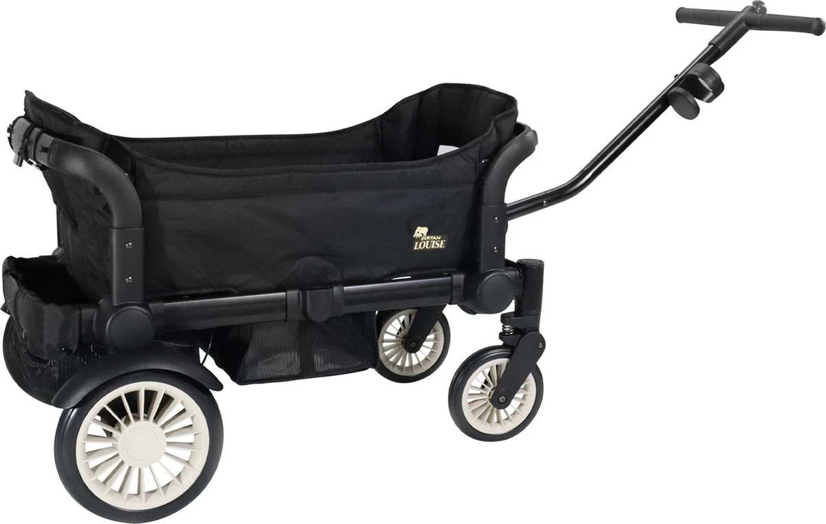 Deryan Luxe Sandy Bolderkar - Duo Buggy - Tandem Buggy - Opvouwbaar - Inklapbare Bolderwagen - Duo Kinderwagen - Zwart - Afbeelding 10
