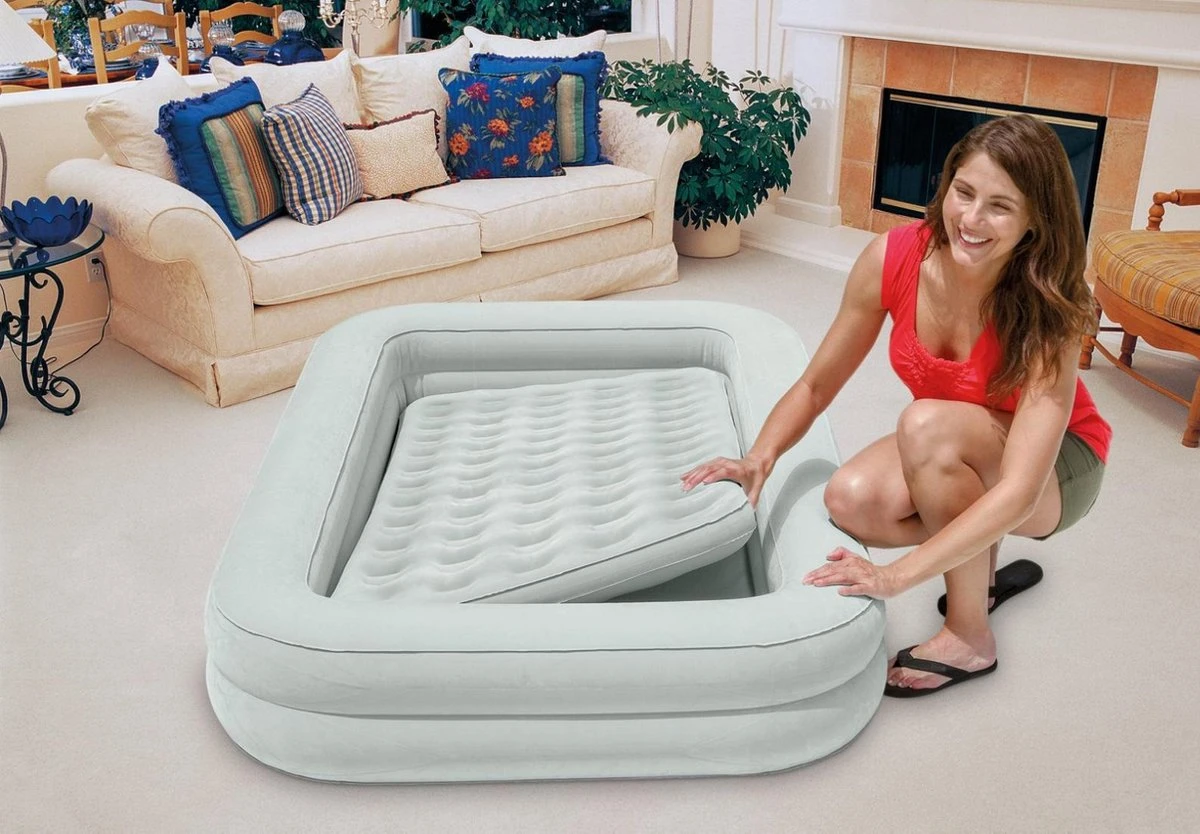 Intex Luchtbed - Kinder Reisbed - 1 Persoons - Slaapgedeelte: B71 X L132 X H10 - Met Reparatieset - Afbeelding 6