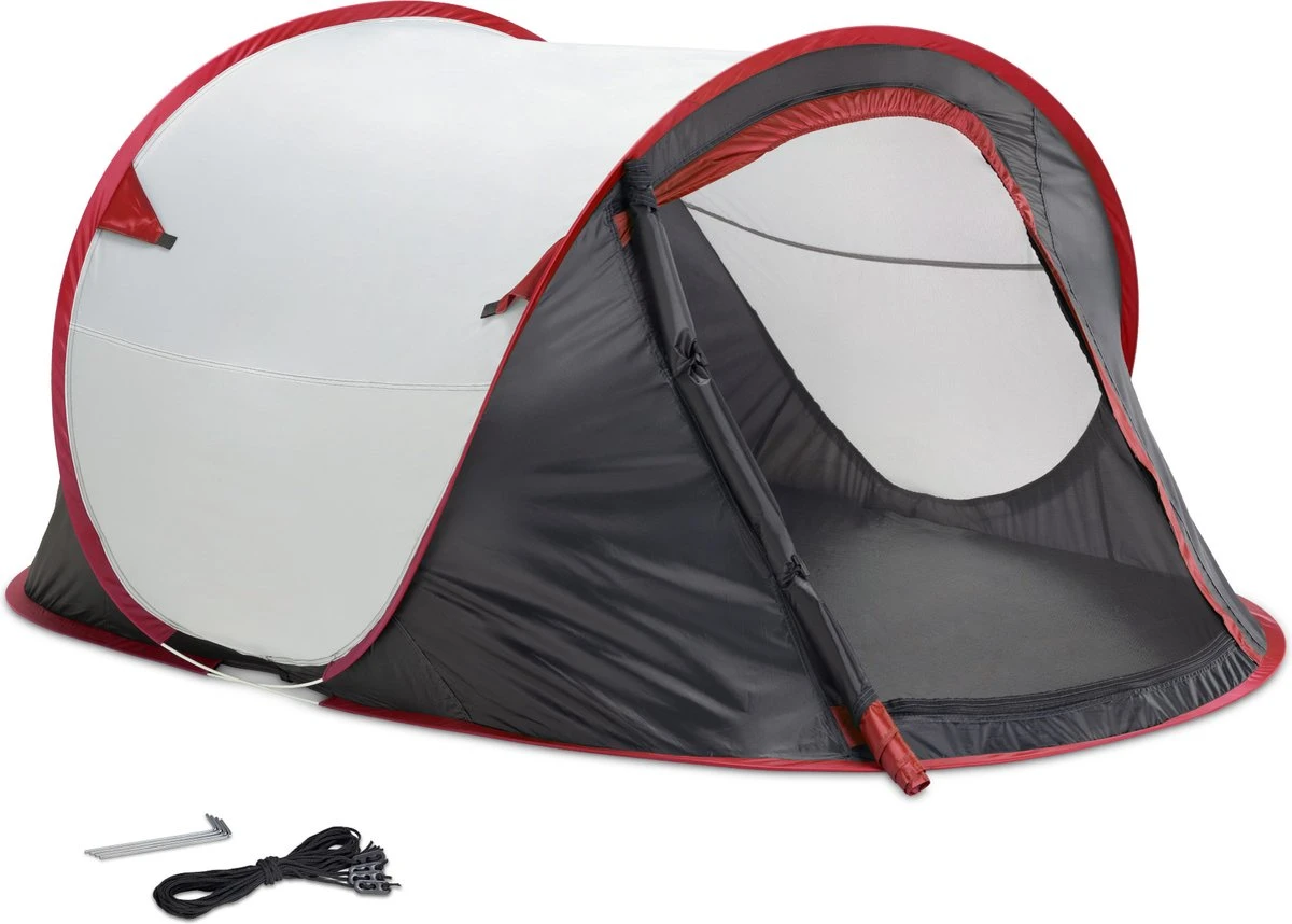 JEMIDI Tweepersoons Pop-up Tent - Opgooitent, Werptent Voor 2 Personen - Ideaal Als Festivaltent Of Kampeertent - Verschillende Kleuren - Afbeelding 7