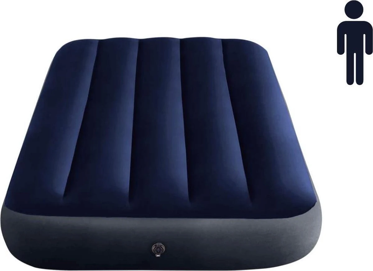 Intex Luchtbed - Classic Downy - Formaat: Cot - B76 X L191 X H25 Cm - 1 Pers. - Met Reparatieset - Afbeelding 2