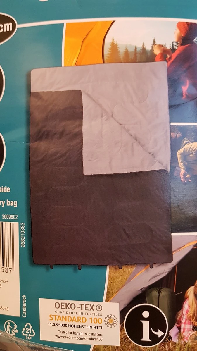 Froyak - 2-persoons Slaapzak XXL Groen 225 X 150 Cm - 2 Persoons Slaapzak Envelop Model Extra Large - Afbeelding 6