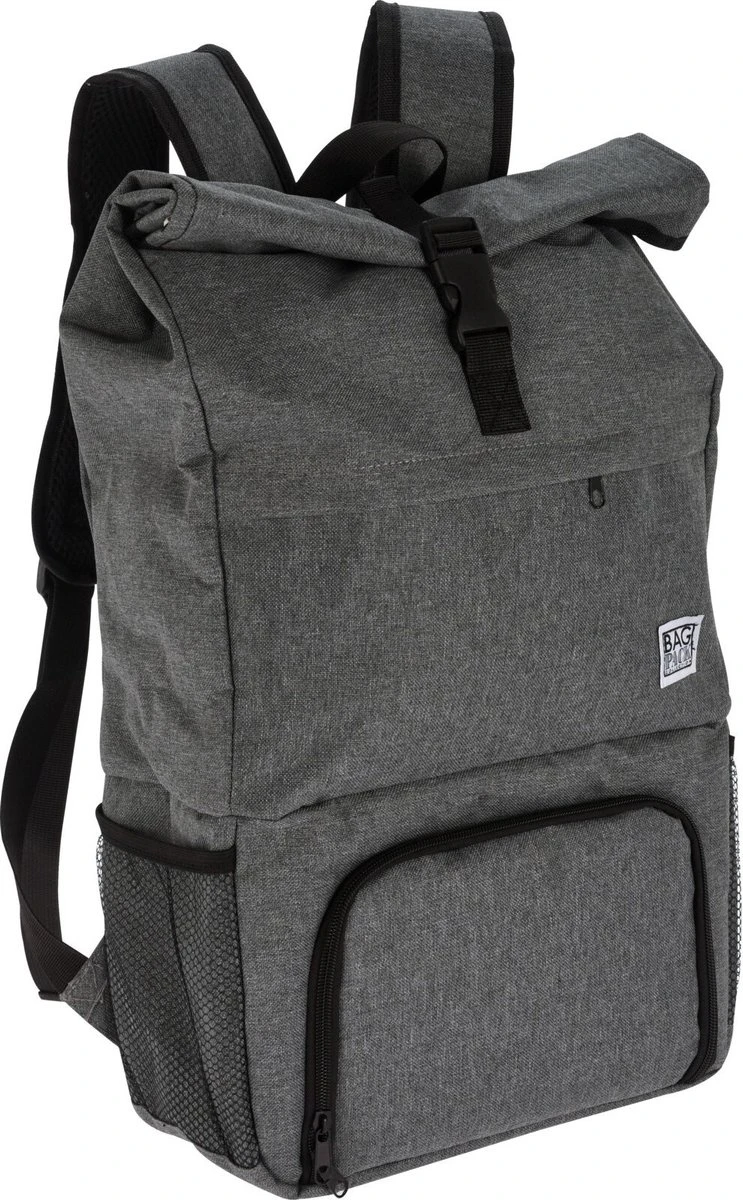 Merkloos Rugtas/rugzak Grijs - 30 X 12 X 60 Cm - 20 Liter - Met Koel Voorvakje - Koelrugzak - Afbeelding 2