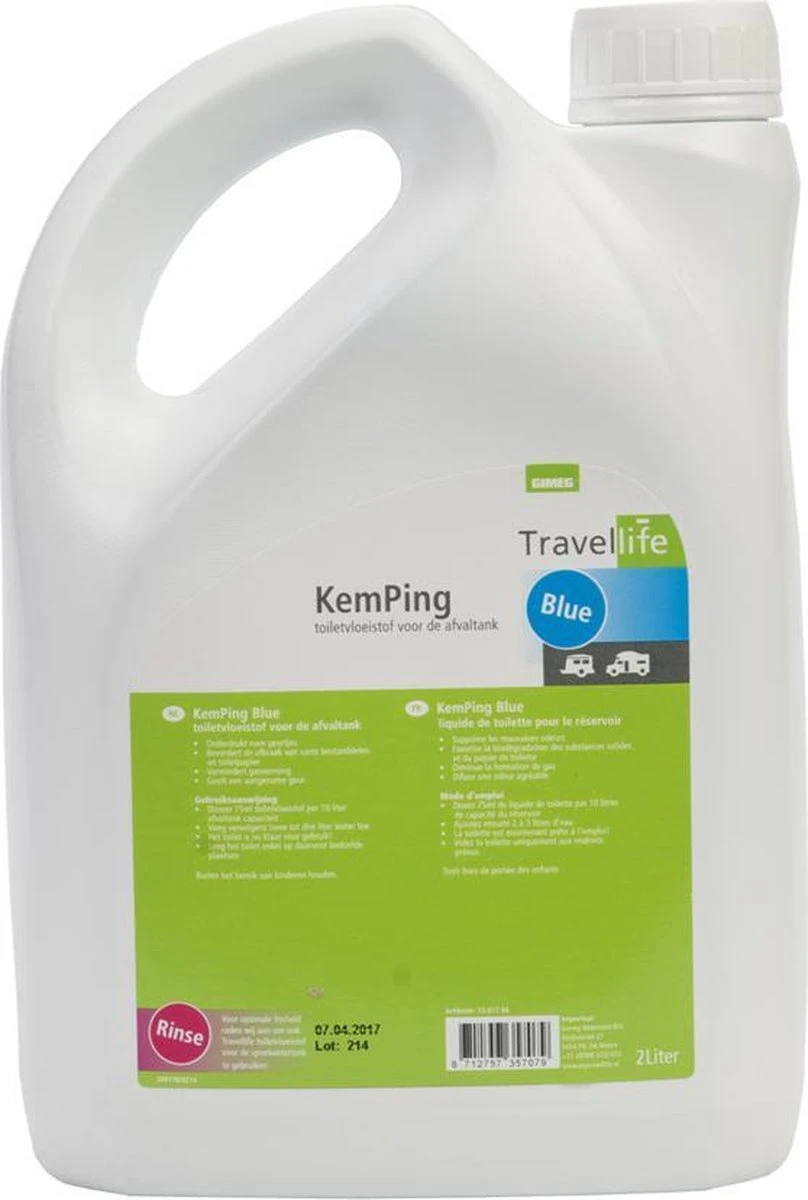 Travellife KemPing Blue - Toiletvloeistof - 2 Liter - Afbeelding 2