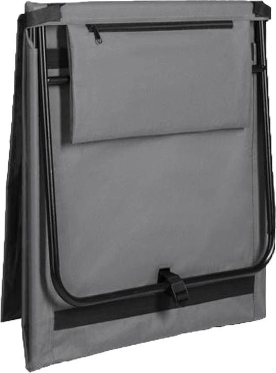 Strandmat Opvouwbaar Met Schouderband - Strandstoel Grijs 145x47x52 - Afbeelding 3