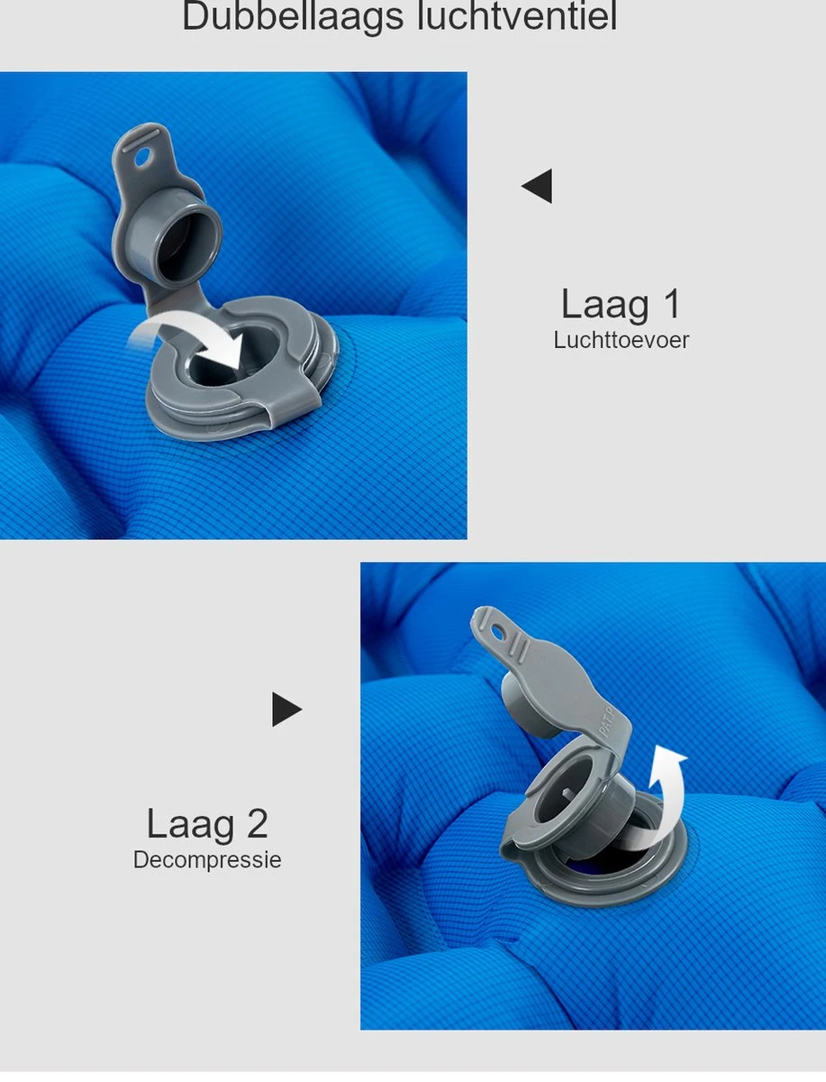 Hikr® Luchtbed - Slaapmat - Opblaasbaar Matras - Lichtgewicht - Outdoor - Camping - Hiking & Wandelen - Afbeelding 6