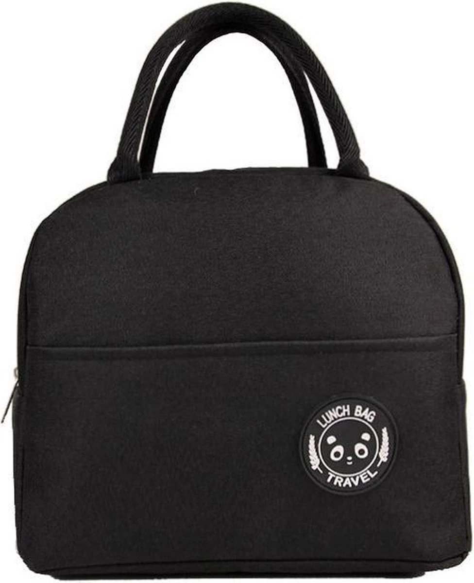 Koeltas - Lunchtas - Volwassenen En Kinderen - Compact & Handig: Zomer - Picknick -School - Lunch - Werk - Klassiek Zwart